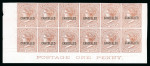 Stamp of Mauritius » 1860-72 De La Rue Issues (SG 46-72) 1872ca. 1d., 2d., 4d., 6d., 10d. and 1/- "set" of six matching imprint blocks of 12 plate proofs