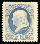 Stamp of United States » 1879-93 Bank Notes Issue -American Bank Note 1879, Washington 1c dark ultramarine shade (182) fine