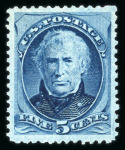 Stamp of United States » 1870-75 National Bank Note Co. and Continental Bank Note Co. Issues 1875, Zachary Taylor 5c blue shade (179) fine stamp