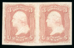Stamp of United States » 1867 Grill Issue   1861, Washington 3c Proof Scott n° 83P5 nice unused