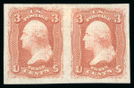 Stamp of United States » 1867 Grill Issue   1861, Washington 3c Proof Scott n° 94P5 nice unused