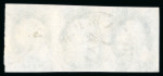 Stamp of United States » 1851-57 Issue 1851, Franklin 1c blue used strip of three