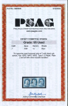 Stamp of United States » 1851-57 Issue 1851, Franklin 1c blue used strip of three