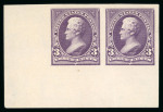 Stamp of United States » 1894-98 Bureau Issues 1895, Jackson 3c purple (268a) imperforate bottom left
