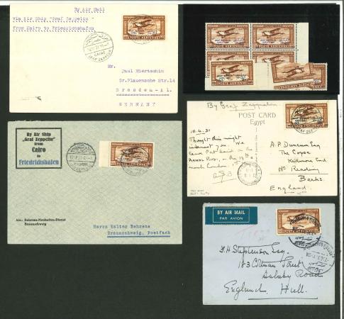 Stamp of Egypt » Airmails 1931-1936 Specialised group of four airmail and first
