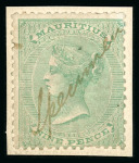 Stamp of Mauritius » 1860-72 De La Rue Issues (SG 46-72) 1863-72 3d, 6d, 9d, 1/- and 5/-, each with manuscript " Specimen"  and affixed to pieces