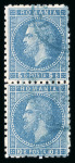 Stamp of Romania » 1872-79 Prince Carol I - Perforated 1879 Bucharest Issue, 5 Bani blue error of colour