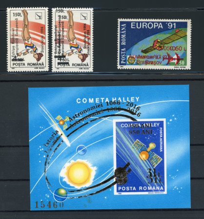 Stamp of Romania » Later Issues Lot containing modern double overprint errors: inc