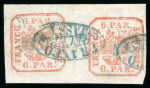 Stamp of Romania » United Principalities 1862-1864 1862 6 parale deep vermilion on thin wove paper pr