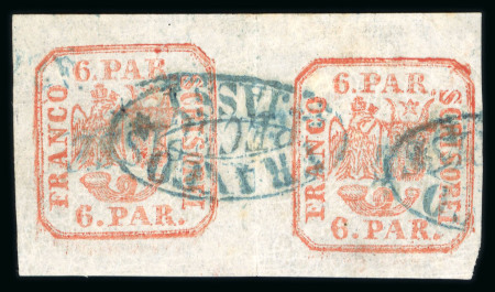 Stamp of Romania » United Principalities 1862-1864 1862 6 parale deep vermilion on thin wove paper pr