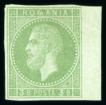 Stamp of Romania » 1872-79 Prince Carol I - Perforated 1872 Prince Carol 'Paris' Issue imperforated set.