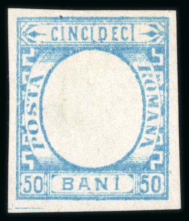 Stamp of Romania » 1872 Prince Carol I - Perforated 1872 Frame stone proof in light blue on thin white