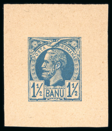 Stamp of Romania » Later Issues 1885 King Carol "Eagles" Issue proofs of 1½ b & 3b