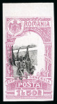 Stamp of Romania » Later Issues 1906 General Exhibition, 2.50L imperforated & shif