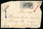 Stamp of Romania » United Principalities 1862-1864 1862-1864 30 Par blue (2) tied to large partial co