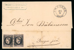 Stamp of Romania » 1866-67 Prince Carol I - Coloured Papers 2x20 parale on thin white paper, two small full ma