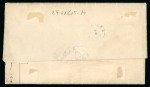 Stamp of Romania » 1872 Prince Carol I - Perforated 10 bani blue perforated, a fine example on cover f