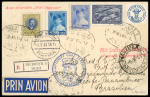 Stamp of Romania » Later Issues Zeppelin 1933 1st South American Flight: registere
