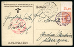 Stamp of Romania » Later Issues Zeppelin 'dropped' mail ('Abwurf') in Romania: pic