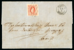 Stamp of Romania » United Principalities 1864-1865 Prince Cuza 20 parale brick-red, a nice margined example, canc
