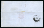 Stamp of Romania » 1868-70 Prince Carol I - New Currency Overfranked cover sent abroad: 18 bani red on yell