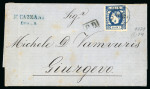 Stamp of Romania » King Carol 1869 - "Without Beard" Imperforate Two domestic covers franked with 10 bani in distin