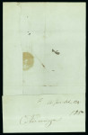 Stamp of Romania » Postal History » Postal Forms 1860 manuscript document bearing the negative blac