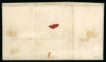 Stamp of Romania » 1858 (1st Nov.) - 1861 Moldavia - Handstruck at Jassy - Imperforate 80 parale brick-red on bluish paper single franking from Jassy