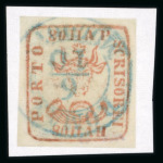 Stamp of Romania » 1858 (1st Nov.) - 1861 Moldavia - Handstruck at Jassy - Imperforate 80 parale brick-red on thin white paper, cancelled by a central ROMAN MOLDOVA 6/10