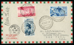 Stamp of Italy » Regno d'Italia Italy Football WCS 1934 Airmail cover to US franked 1L25 + airs 50C & 75C + Aegean Islands