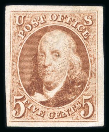 Stamp of United States » 1847 Issue 1875 Reproduction 5c red-brown unused (without gum
