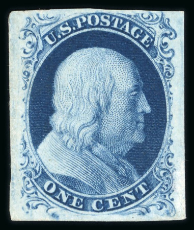 Stamp of United States » 1851-57 Issue 1851-57 1c blue Type IIIa unused, without gum