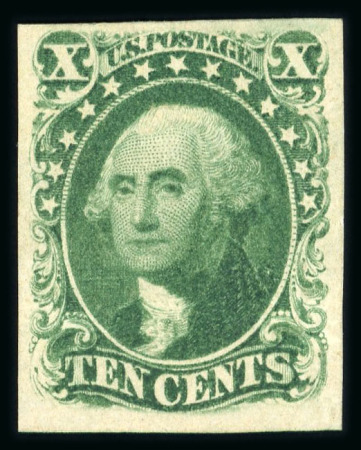 Stamp of United States » 1851-57 Issue 1851-57 10c green Type III unused with part o.g.,