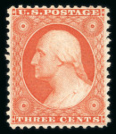 Stamp of United States » 1875 Reprints of the 1857-61 Issue   1875 Reprint 3c scarlet unused, without gum as issued