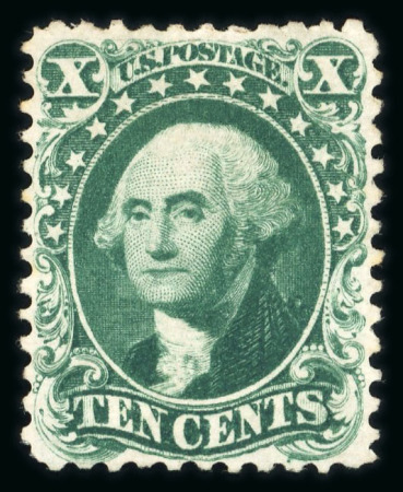 Stamp of United States » 1875 Reprints of the 1857-61 Issue   1875 Reprint 10c blue green unused, without gum as issued