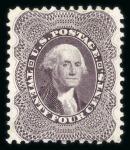 Stamp of United States » 1875 Reprints of the 1857-61 Issue   1875 Reprint 24c blckish violet unused (without gu