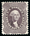 Stamp of United States » 1875 Reprints of the 1857-61 Issue   1875 Reprint 24c blackish violet unused, without gum as issued