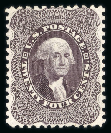Stamp of United States » 1875 Reprints of the 1857-61 Issue   1875 Reprint 24c blackish violet unused, without gum as issued