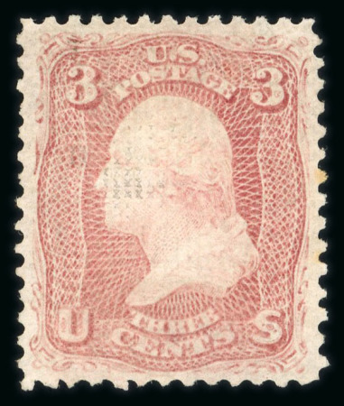 Stamp of United States » 1867 Grill Issue 1867 3c rose E. Grill with large part original gum