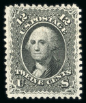 Stamp of United States » 1867 Grill Issue   1867 12c black F. Grill with part original gum, fr