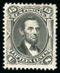 Stamp of United States » 1867 Grill Issue   1867 15c black F. Grill with part original gum, sh