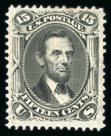 Stamp of United States » 1867 Grill Issue 1867 15c black F. Grill with part original gum, sh