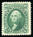 Stamp of United States » 1875 Re-issue of 1861-66 Issues 1875 Re-issue 10c green with part original gum and