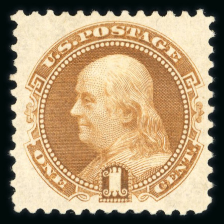 Stamp of United States » 1869 Pictoral Issue 1875 Re-issue 1c buff with part original gum (a li