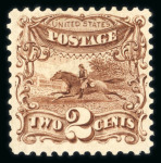 Stamp of United States » 1869 Pictoral Issue 1875 Re-issue 2c brown with part original gum, ver