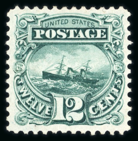 Stamp of United States » 1869 Pictoral Issue 1875 Re-issue 12c green with part original gum