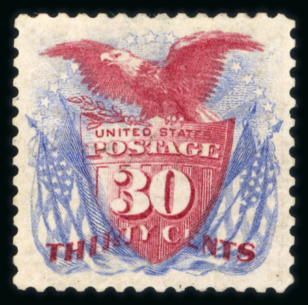Stamp of United States » 1869 Pictoral Issue 1875 Re-issue 30c ultramarine and carmine with sma