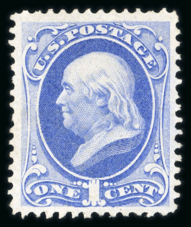 Stamp of United States » 1870-75 National Bank Note Co. and Continental Bank Note Co. Issues 1870 1c ultramarine unused (without gum), very fin