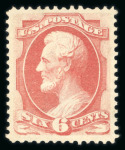 Stamp of United States » 1870-75 National Bank Note Co. and Continental Bank Note Co. Issues 1870 6c carmine with small part original gum, very
