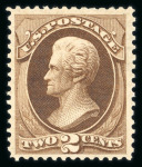 Stamp of United States » 1870-75 National Bank Note Co. and Continental Bank Note Co. Issues 1873 3c brown with part original gum, nicely cente